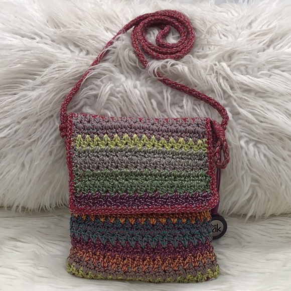 The Sak Handbags - The Sak Multi-Color Striped Knit Weave Shoulder Bag